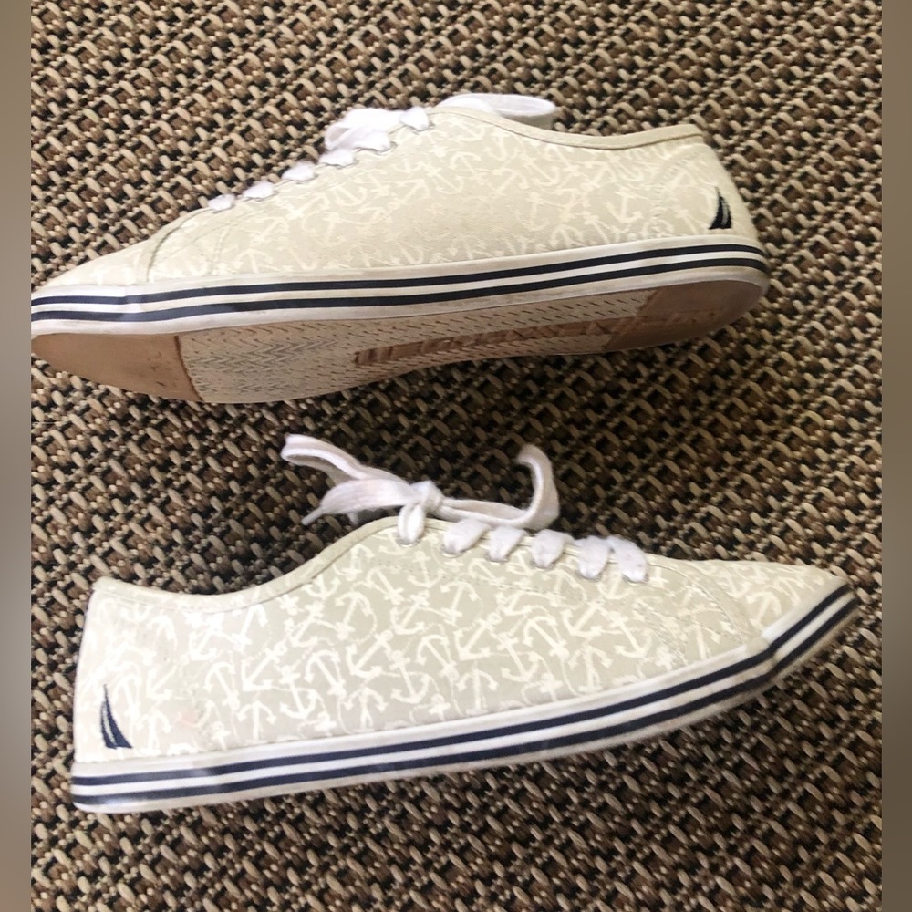 🩵2/$20  MIX&MATCH⚓️NAUTICA Lanyard Anchor Canvas Tennis Boat Sneakers Shoe - Picture 7 of 10